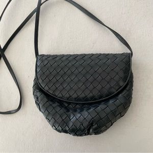 BOTTEGA VENETA vintage black crossbody bag